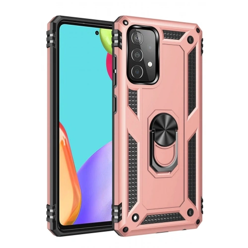 Durukar®  Samsung Galaxy A32 Kılıf Sofya Yüzüklü Silikon Kapak - Rose