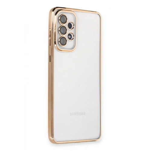 Durukar®  Samsung Galaxy A33 5G Kılıf  Lensli Silikon - Gold