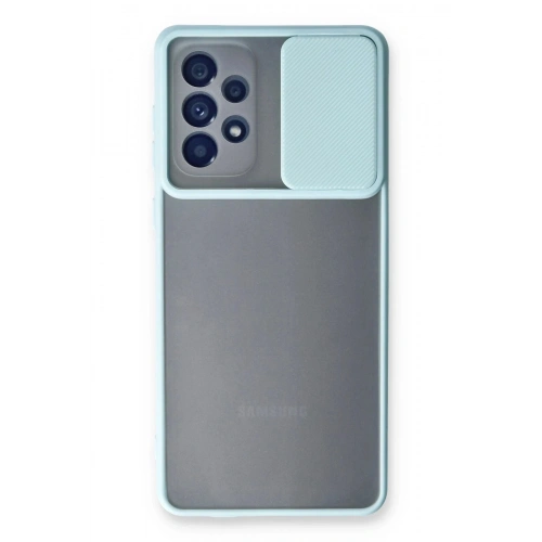 Durukar®  Samsung Galaxy A33 5G Kılıf Palm Buzlu Kamera Sürgülü Silikon - Turkuaz