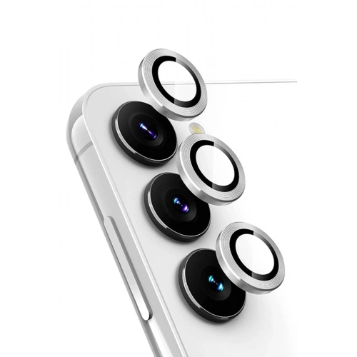 Durukar®  Samsung Galaxy A34 5G Valdez Metal Kamera Lens - Gümüş