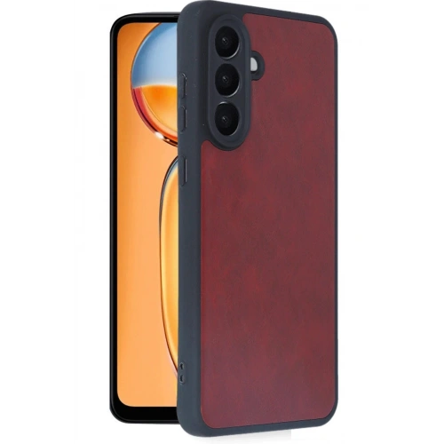 Durukar®  Samsung Galaxy A36 Kılıf Aras Deri Kapak - Bordo