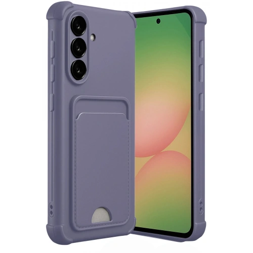 Durukar®  Samsung Galaxy A36 Kılıf Kelvin Kartvizitli Silikon - Lila