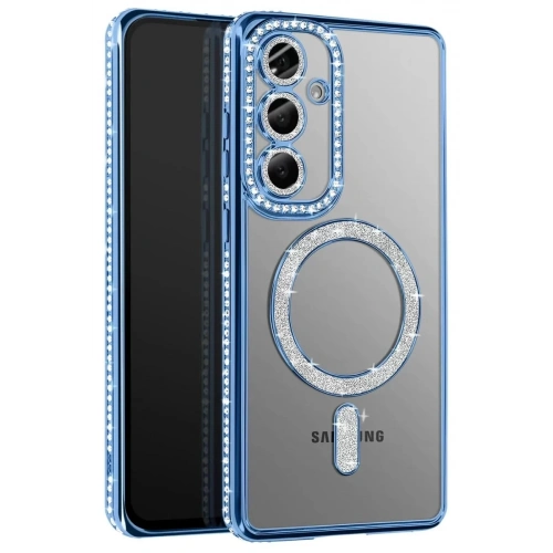 Durukar®  Samsung Galaxy A37 5G Joke Simli Magneticsafe Kılıf - Mavi