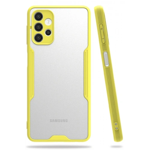Durukar®  Samsung Galaxy A52 Kılıf Platin Silikon - Sarı