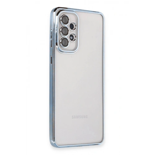 Durukar®  Samsung Galaxy A53 5G Kılıf  Lensli Silikon - Açık Mavi