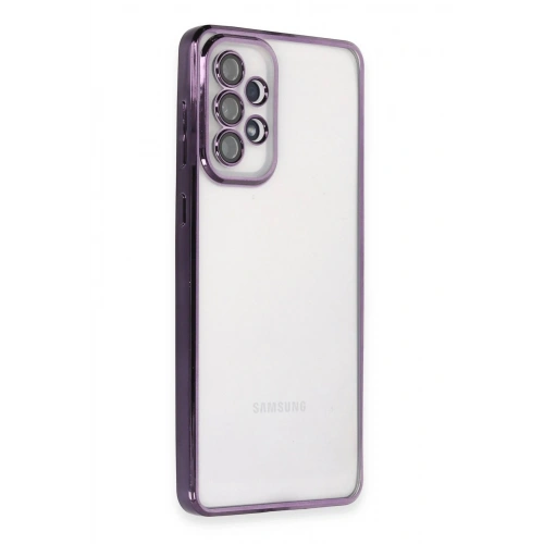 Durukar®  Samsung Galaxy A53 5G Kılıf  Lensli Silikon - Mor