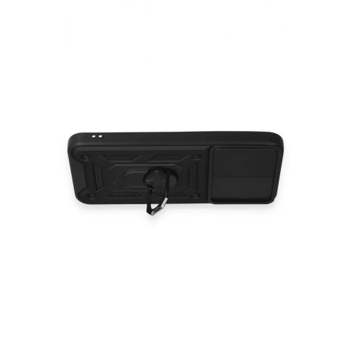 Durukar®  Samsung Galaxy A54 5G Kılıf Pars Lens Yüzüklü Silikon - Siyah