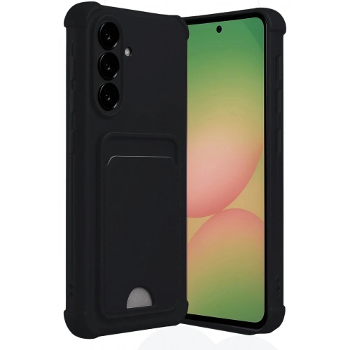 Durukar®  Samsung Galaxy A56 Kılıf Kelvin Kartvizitli Silikon - Siyah