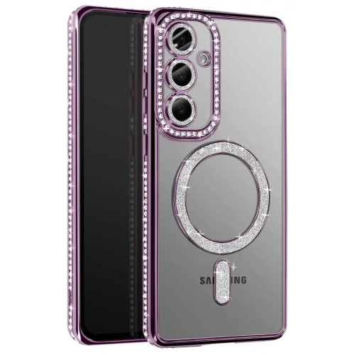 Durukar®  Samsung Galaxy A57 5G Joke Simli Magneticsafe Kılıf - Derin Mor