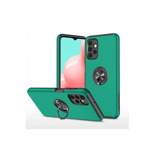 Durukar®  Samsung Galaxy A72 Kılıf Elit Yüzüklü Kapak - Yeşil