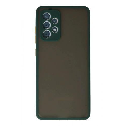 Durukar®  Samsung Galaxy A72 Kılıf Montreal Silikon Kapak - Koyu Yeşil