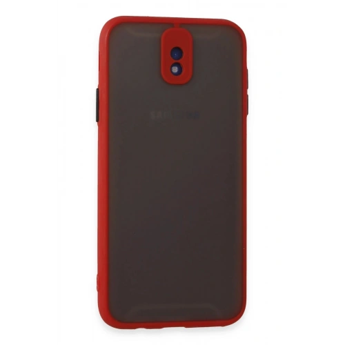 Durukar®  Samsung Galaxy J7 Pro / J730 Kılıf Montreal Silikon Kapak - Kırmızı