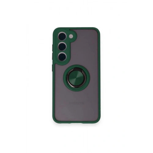Durukar®  Samsung Galaxy M15 Kılıf Montreal Yüzüklü Silikon Kapak - Yeşil