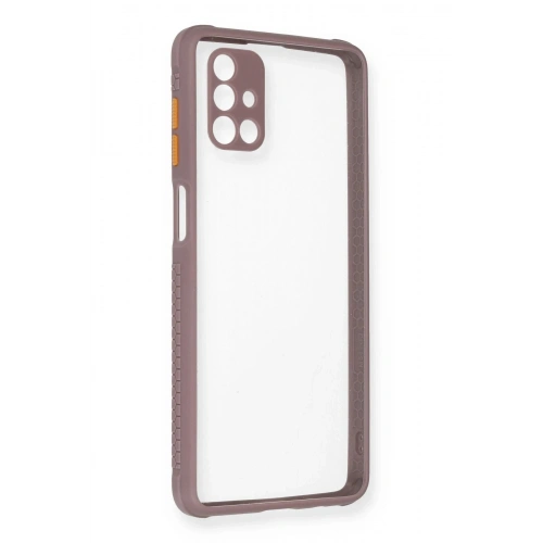 Durukar®  Samsung Galaxy M51 Kılıf Miami Şeffaf Silikon - Açık Mor