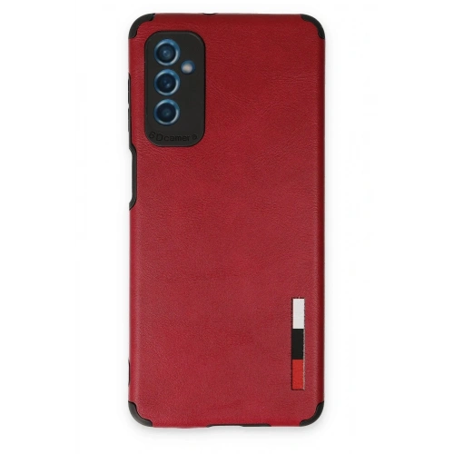Durukar®  Samsung Galaxy M52 5G Kılıf Loop Deri Silikon - Kırmızı
