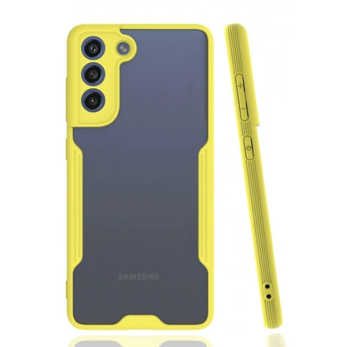 Durukar®  Samsung Galaxy S21 FE Kılıf Platin Silikon - Sarı
