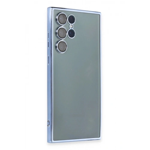 Durukar®  Samsung Galaxy S22 Ultra Kılıf  Lensli Silikon - Açık Mavi