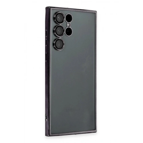 Durukar®  Samsung Galaxy S22 Ultra Kılıf  Lensli Silikon - Siyah
