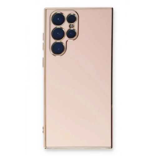 Durukar®  Samsung Galaxy S22 Ultra Kılıf Volet Silikon - Pembe