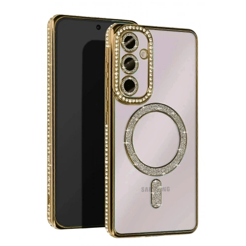 Durukar®  Samsung Galaxy S23 FE Joke Simli Magneticsafe Kılıf - Gold