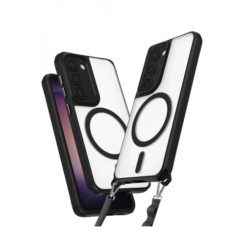 Durukar®  Samsung Galaxy S23 Kılıf Enka Magsafe Silikon Kılıf - Siyah