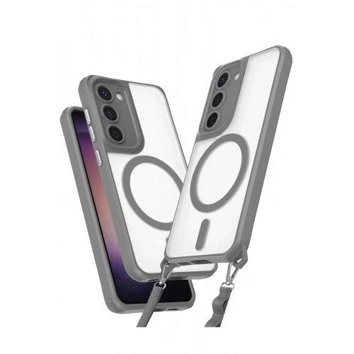 Durukar®  Samsung Galaxy S23 Kılıf Enka Magsafe Silikon Kılıf - Titan Gri