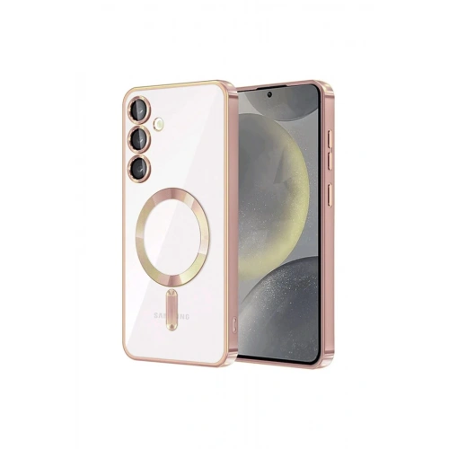 Durukar®  Samsung Galaxy S23 Kılıf Kross Magneticsafe Kapak - Rose