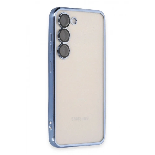 Durukar®  Samsung Galaxy S23 Kılıf  Lensli Silikon - Açık Mavi