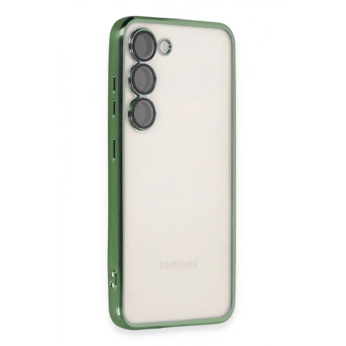 Durukar®  Samsung Galaxy S23 Plus Kılıf  Lensli Silikon - Yeşil