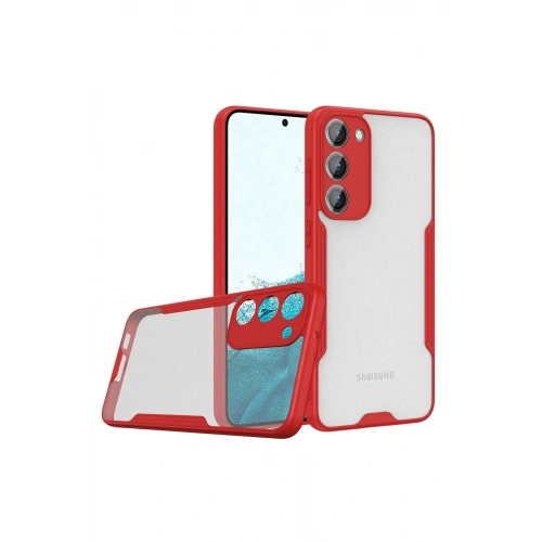 Durukar®  Samsung Galaxy S23 Plus Kılıf Platin Silikon - Kırmızı