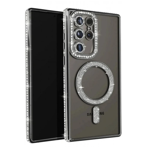 Durukar®  Samsung Galaxy S23 Ultra Joke Simli Magneticsafe Kılıf - Siyah