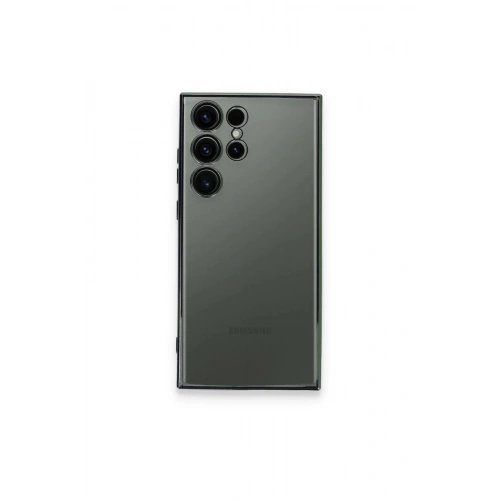 Durukar®  Samsung Galaxy S23 Ultra Kılıf  Lensli Silikon - Yeşil