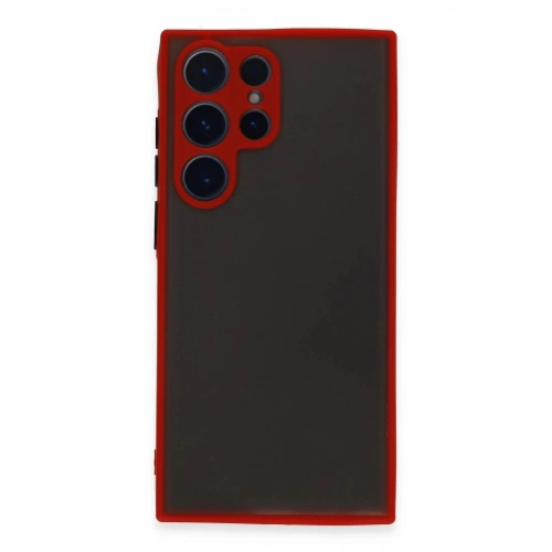 Durukar®  Samsung Galaxy S23 Ultra Kılıf Montreal Silikon Kapak - Kırmızı