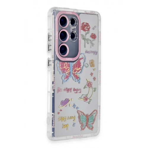 Durukar®  Samsung Galaxy S23 Ultra Kılıf Reflexion Desenli Kapak - Desen 8