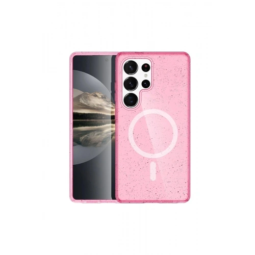 Durukar®  Samsung Galaxy S23 Ultra Kılıf Star Magsafe Kapak - Pembe
