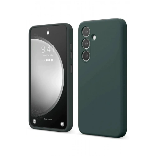 Durukar®  Samsung Galaxy S24 FE Kılıf First Silikon - Koyu Yeşil