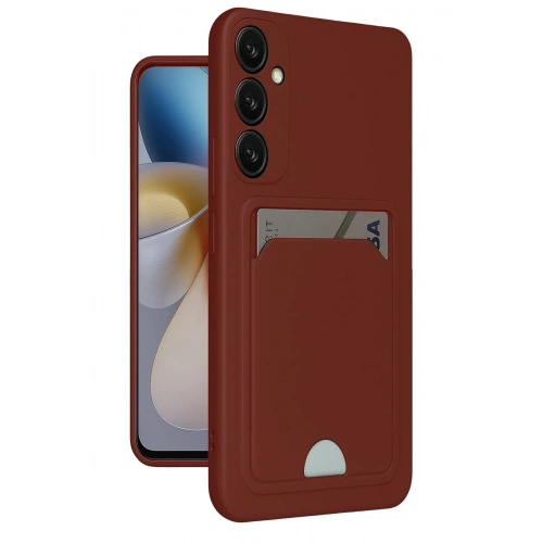 Durukar®  Samsung Galaxy S24 FE Kılıf Kelvin Kartvizitli Silikon - Bordo
