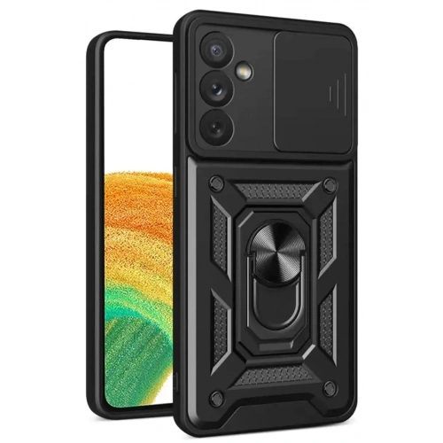 Durukar®  Samsung Galaxy S24 FE Pars Lens Yüzüklü Silikon - Siyah