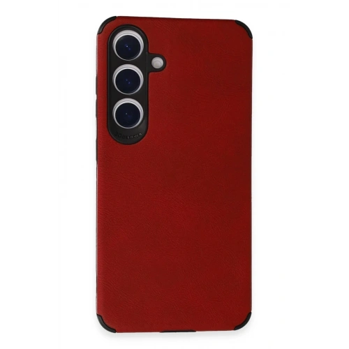 Durukar®  Samsung Galaxy S24 Kılıf Loop Deri Silikon - Kırmızı