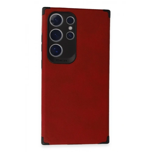 Durukar®  Samsung Galaxy S24 Ultra Kılıf Loop Deri Silikon - Kırmızı