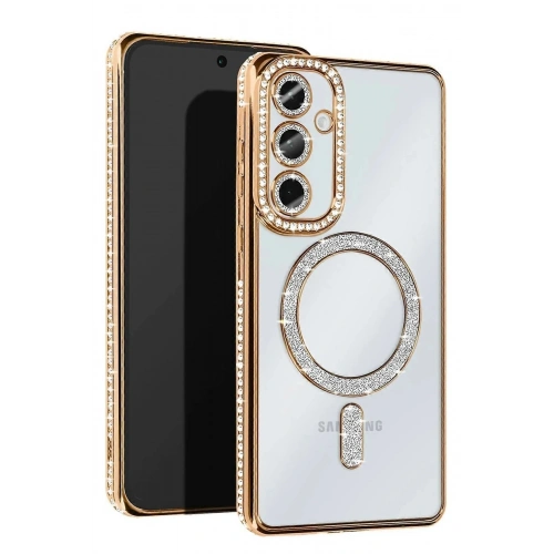 Durukar®  Samsung Galaxy S25 Edge Joke Simli Magneticsafe Kılıf - Gold
