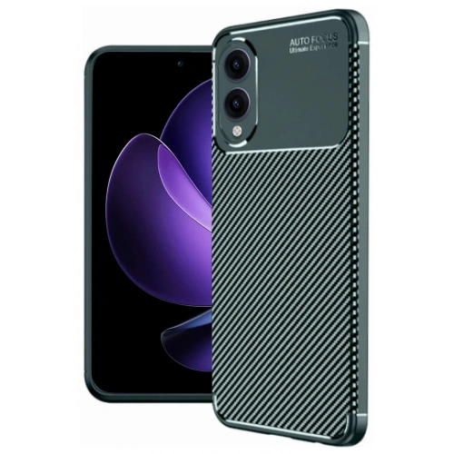 Durukar®  Samsung Galaxy S25 Edge Kılıf Auto Focus Karbon Kapak - Koyu Yeşil