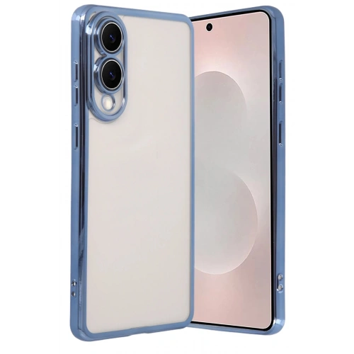 Durukar®  Samsung Galaxy S25 Edge  Lensli Silikon - Açık Mavi