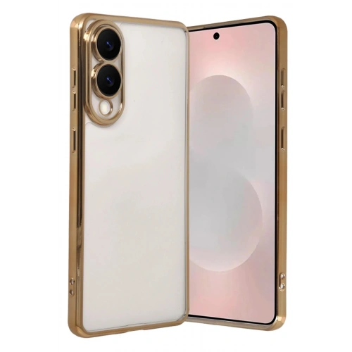Durukar®  Samsung Galaxy S25 Edge  Lensli Silikon - Gold