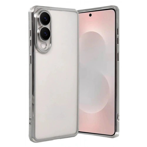 Durukar®  Samsung Galaxy S25 Edge  Lensli Silikon - Gümüş