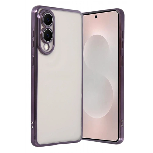 Durukar®  Samsung Galaxy S25 Edge  Lensli Silikon - Mor