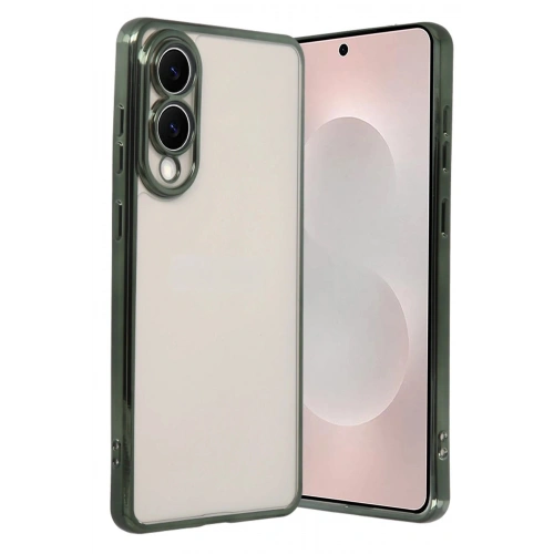 Durukar®  Samsung Galaxy S25 Edge  Lensli Silikon - Yeşil