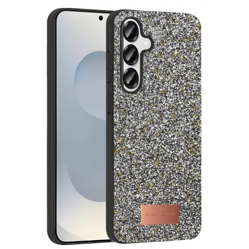 Durukar®  Samsung Galaxy S25 Plus Bright Simli Kapak - Gümüş