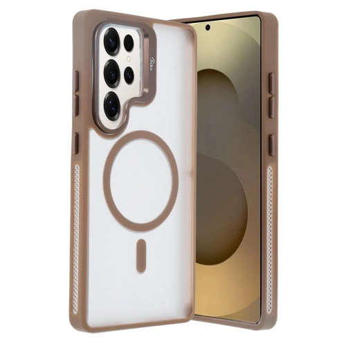 Durukar®  Samsung Galaxy S25 Ultra Flet Lens Magsafe Kapak - Gold