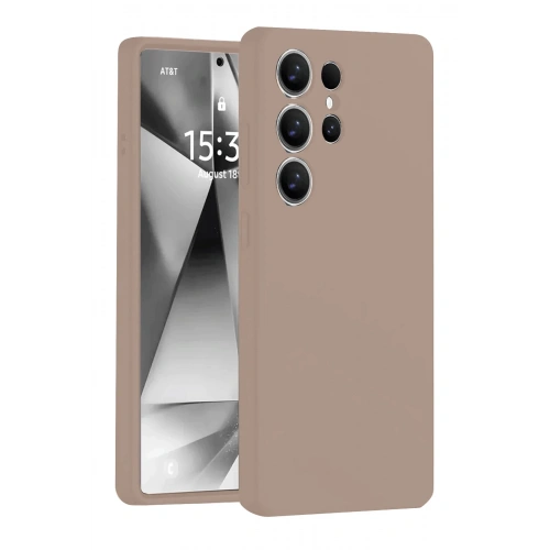 Durukar®  Samsung Galaxy S25 Ultra Kılıf Nano içi Kadife Silikon - Pudra